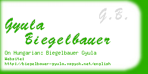 gyula biegelbauer business card